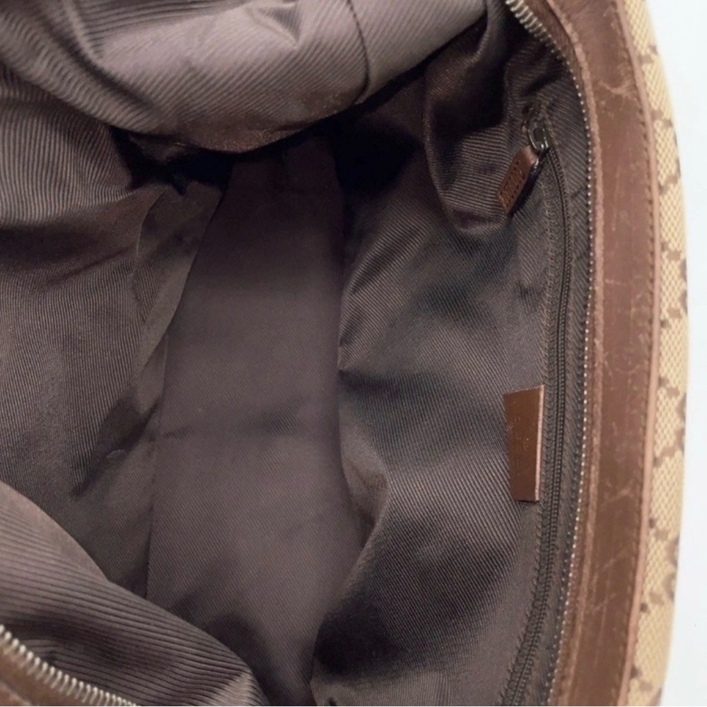 Gucci Tan and Brown Monogram Hobo Bag - Picture 7 of 12